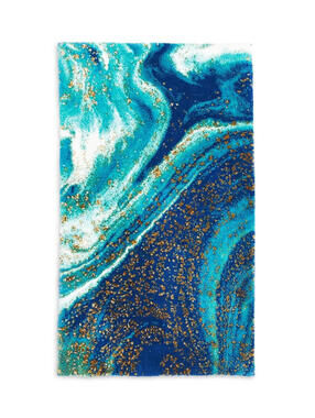 Abyss Big Blue Bath Rug, 27" x 47" - NWT